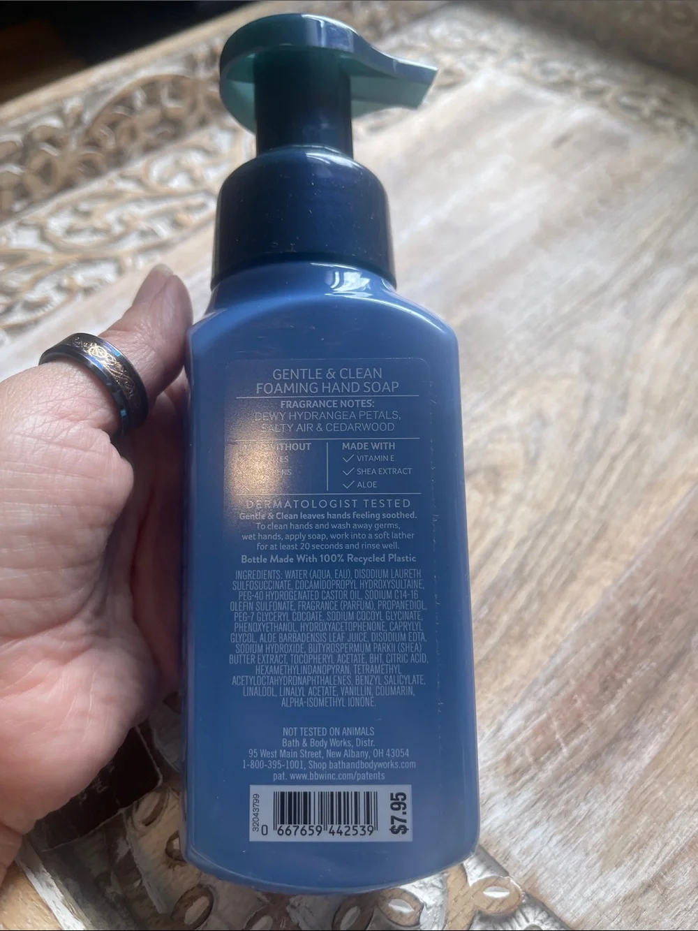 Bath & Body Works Shoreline Hydrangea Foaming Hand Soap - Blue with Black Pump